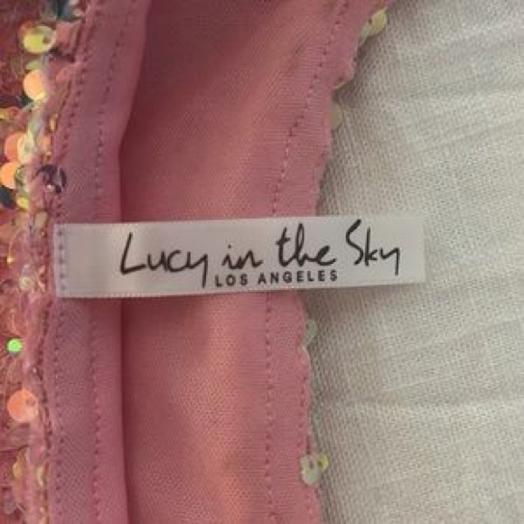 NWOT Lucy In The Sky Iridescent Pink Dress - Picture 13 of 14